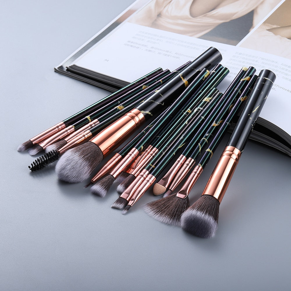 15 piece makeup brush set