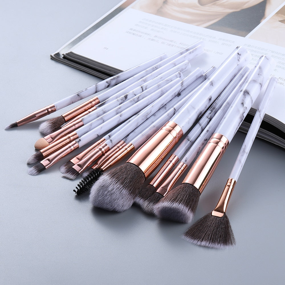 15 piece makeup brush set