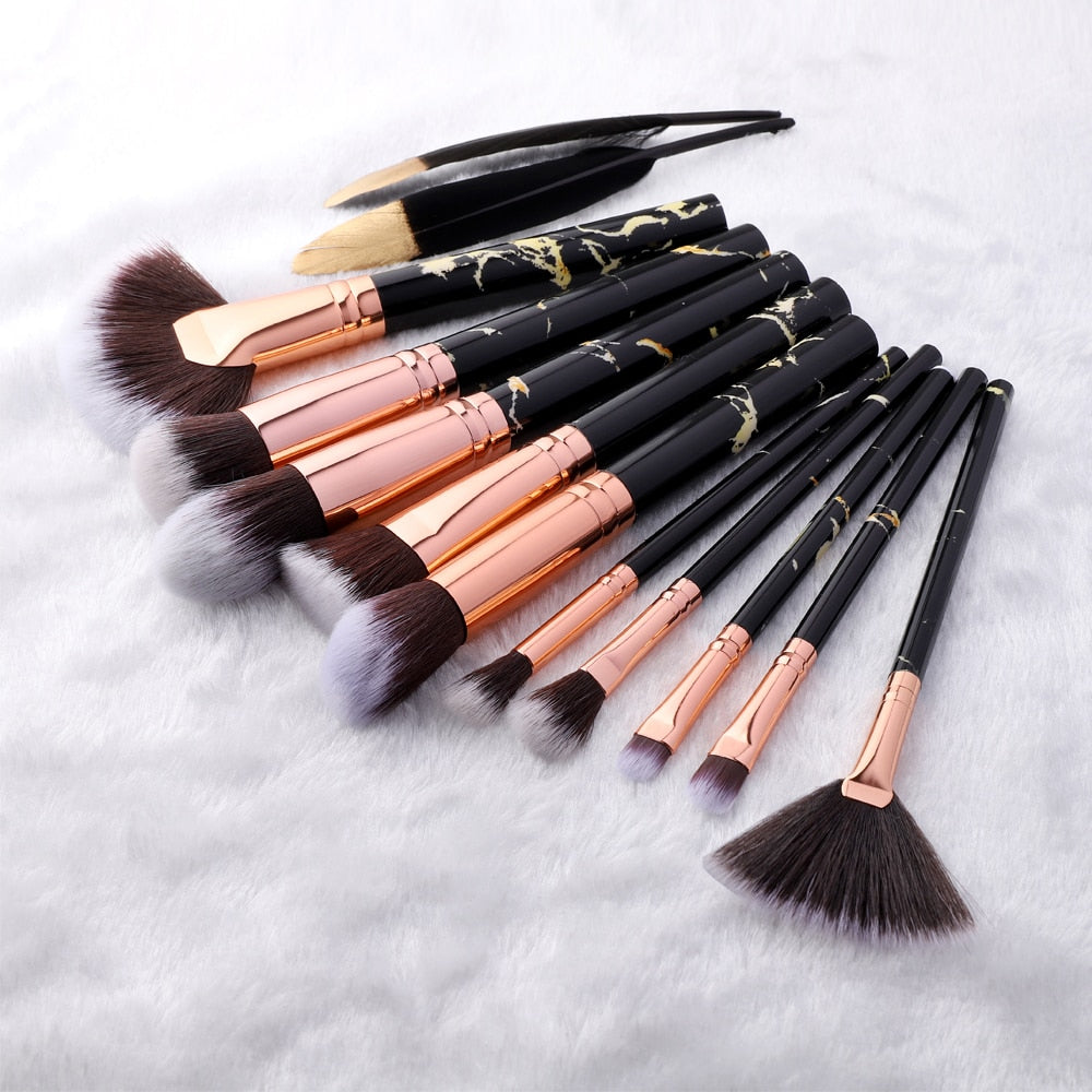 15 piece makeup brush set