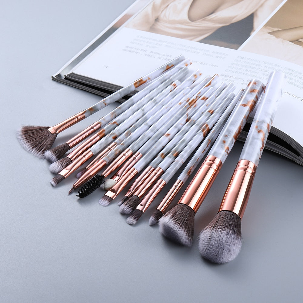 15 piece makeup brush set