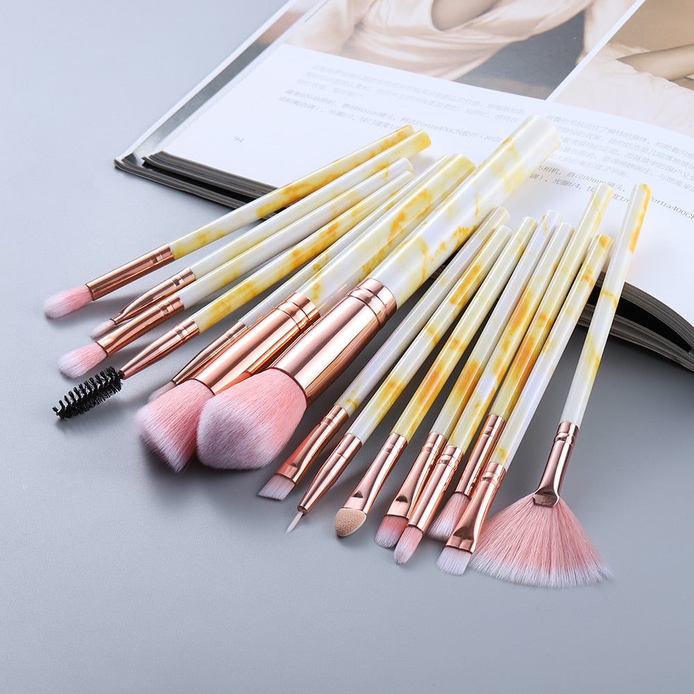 15 piece makeup brush set