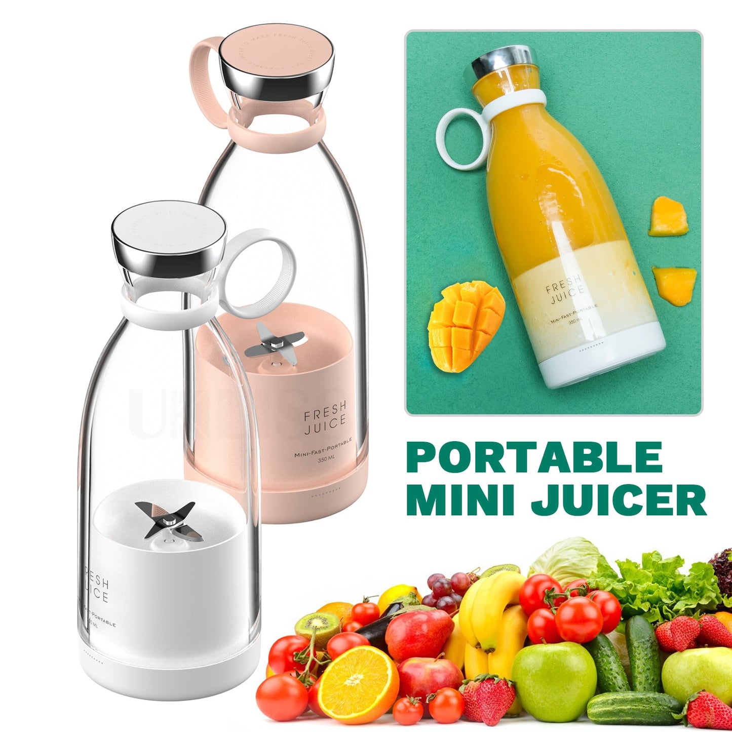 Mini mixeur électrique portable sans fil, 350ml